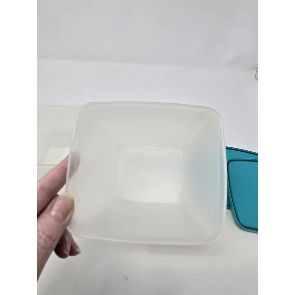 VINTAGE TUPPERWARE LOT OF 18 FOOD STORAGE TEAL SEAFOAM GREEN STACKABLE 1990s